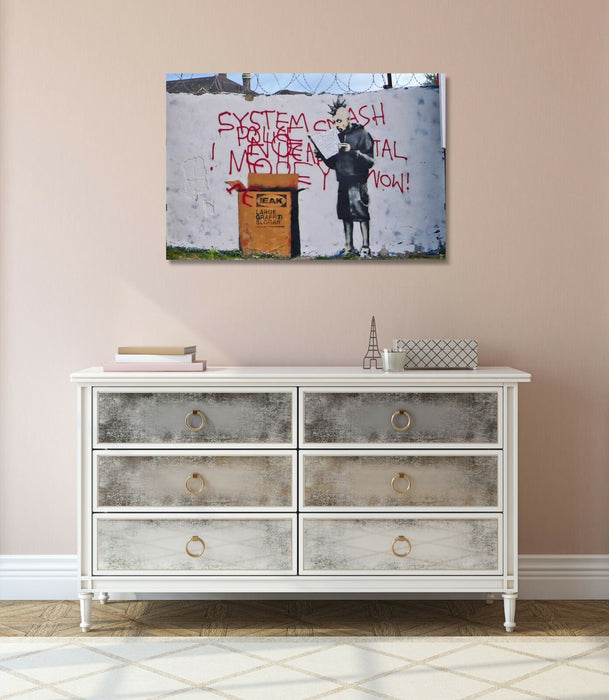 BANKSY CANVAS STREET WALL ART PRINT ARTWORK - IEAK GRAFFITI KIT IKEA