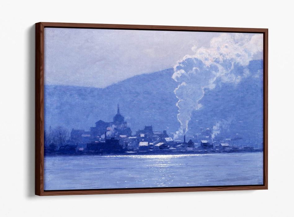 L. BIRGE HARRISON, A PUFF OF STEAM -FLOAT EFFECT CANVAS WALL ART PRINT