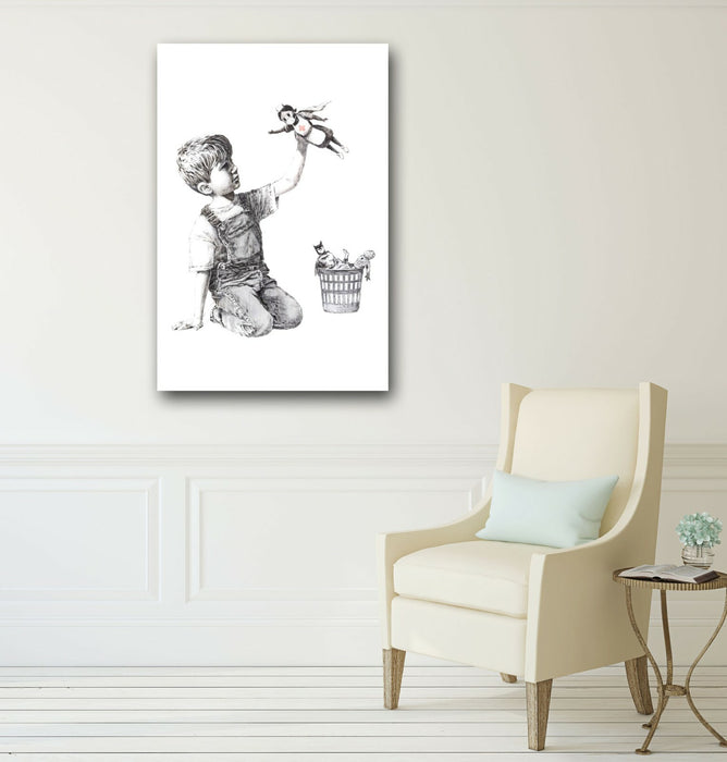 BANKSY SUPER HERO NURSE  CANVAS WALL ART PRINT ARTWORK GRAFFITI GAME CHANGER