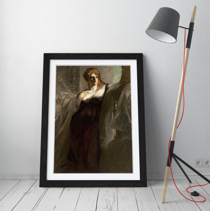 Framed Wall Art Poster - Hans Makart Young Woman Portrait Print | Handmade UK Frame
