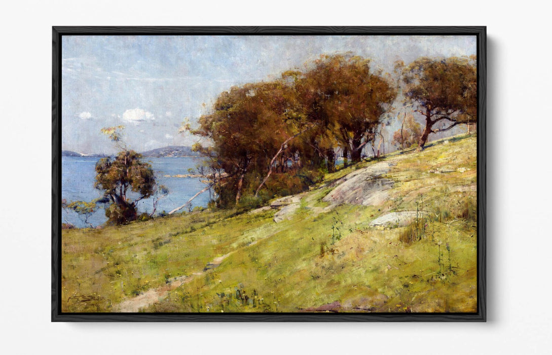 Canvas Wall Art - Arthur Streeton Cremorne Pastoral Float Effect Print on Premium Frame