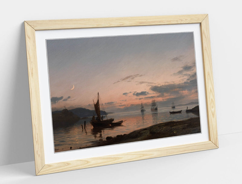 Framed Wall Art - Amaldus Nielsen Evening Atmosphere Print | Handmade Wood Frame