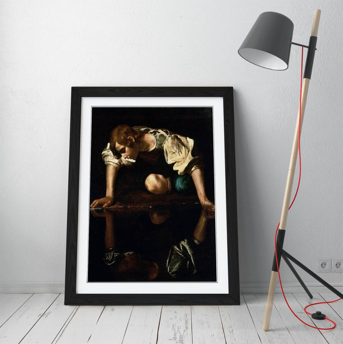 Framed Wall Art - Caravaggio Narcissus Print | Handmade Poster, Ready To Hang