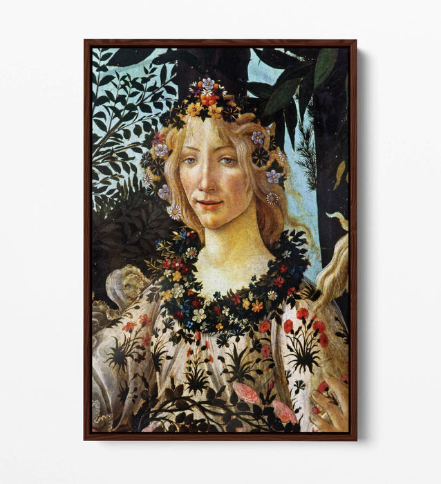 SANDRO BOTTICELLI, PRIMAVERA (FLORA) -FLOAT EFFECT CANVAS WALL ART PICTURE PRINT