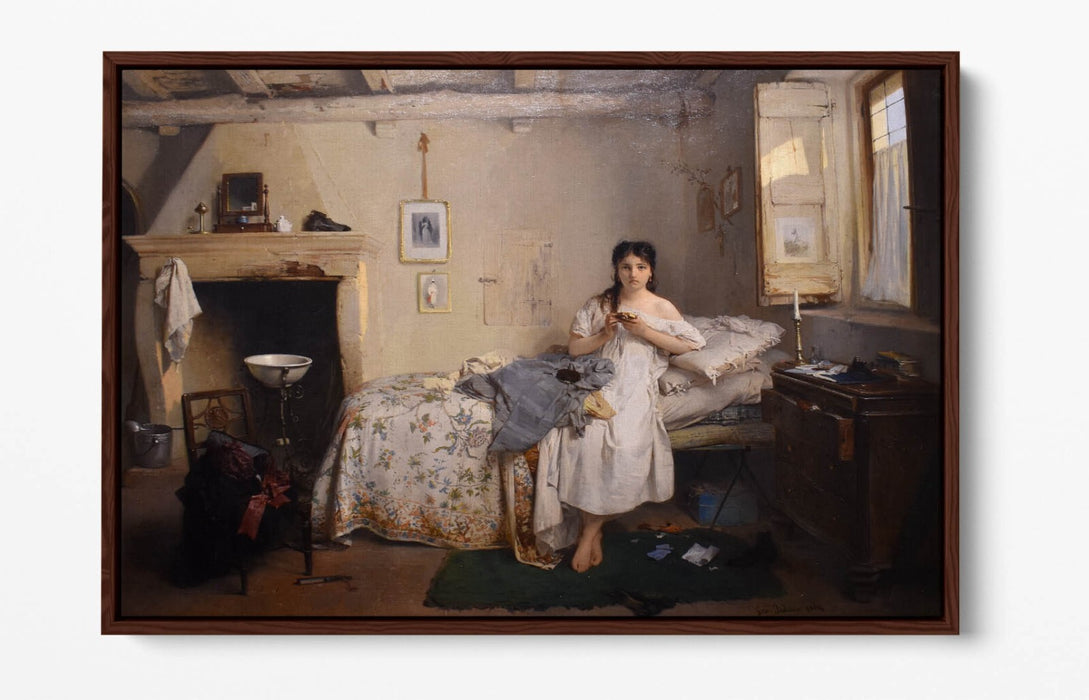 Canvas Wall Art Print – Gerolamo Induno Sad Feeling | Premium Float Effect Frame