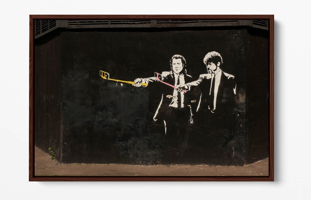 Canvas Wall Art – Pulp Fiction Print With Float Effect Graffiti Design