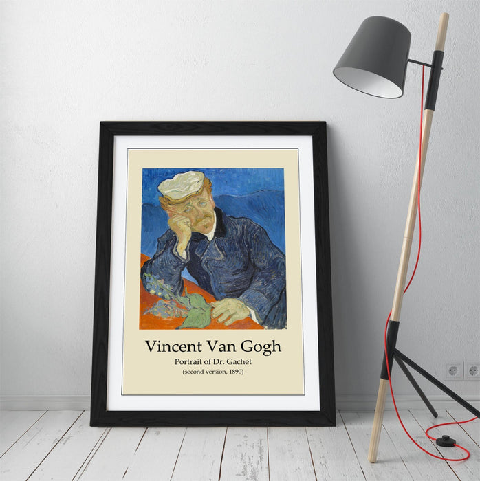 Framed Wall Art – Vincent Van Gogh Print Portrait Of Dr Gachet With Faux Wood Frame