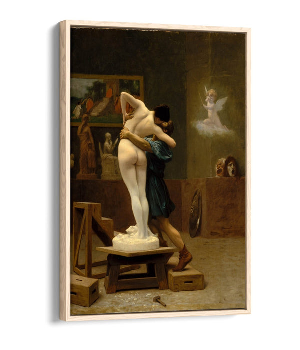 JEAN-LEON GEROME, PYGMALION AND GALATEA -FLOAT EFFECT CANVAS WALL ART PRINT