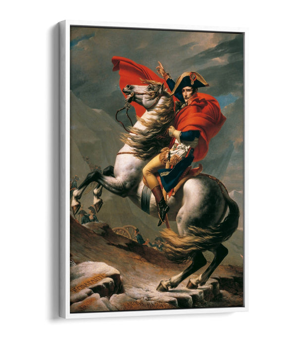 Napoleon Crossing the Alps Canvas - Float Effect Canvas Wall Art, Handmade UK