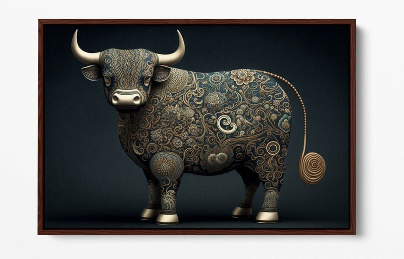 Highland Cow Canvas - Handmade Wooden Canvas Print With Float Effect Frame