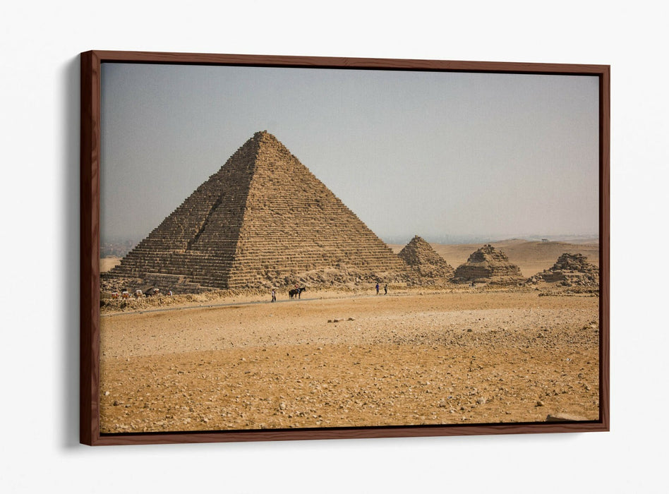 Pyramids Of Giza Canvas - Handmade Egypt Wall Art | Float Effect Print, Ready To Hang