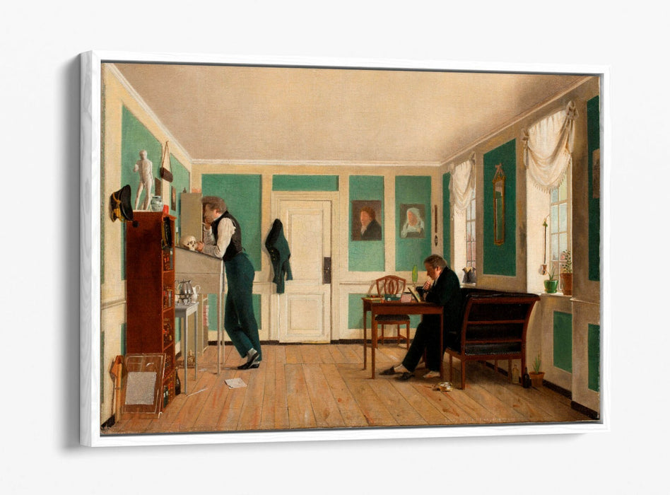 WILHELM BENDZ, INTERIOR FROM A MALIEGADE -FLOAT EFFECT CANVAS WALL ART PIC PRINT