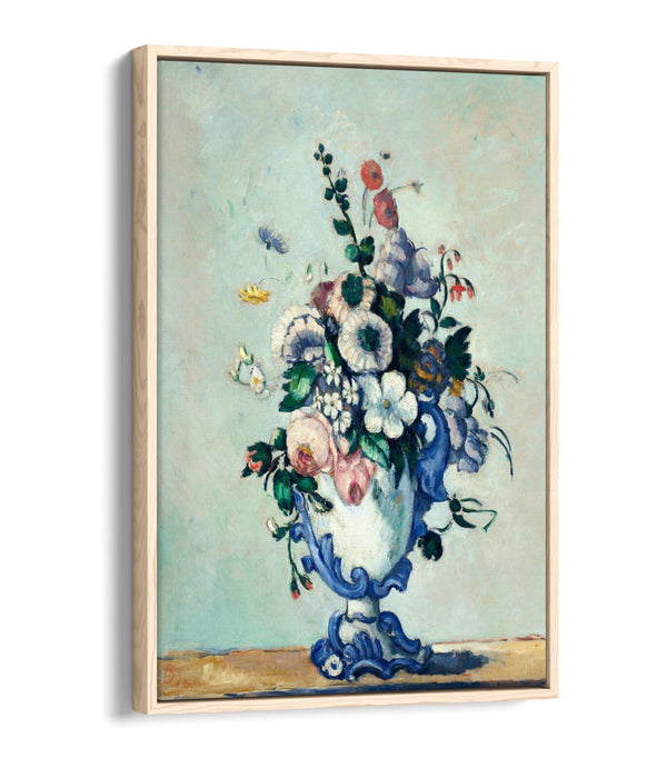 Float Effect Canvas Art – Rococo Vase Print by Paul Cezanne | Handmade UK