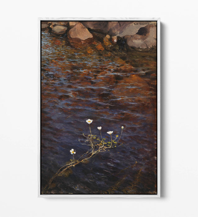 Float Effect Canvas Art - Pond Water Crowfoot Handmade Premium Wall Decor
