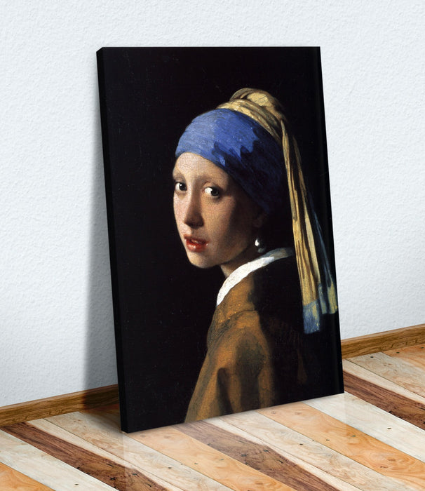 CANVAS WALL ART ARTWORK FRAMED Johannes Vermeer The Girl With The Pearl Earring