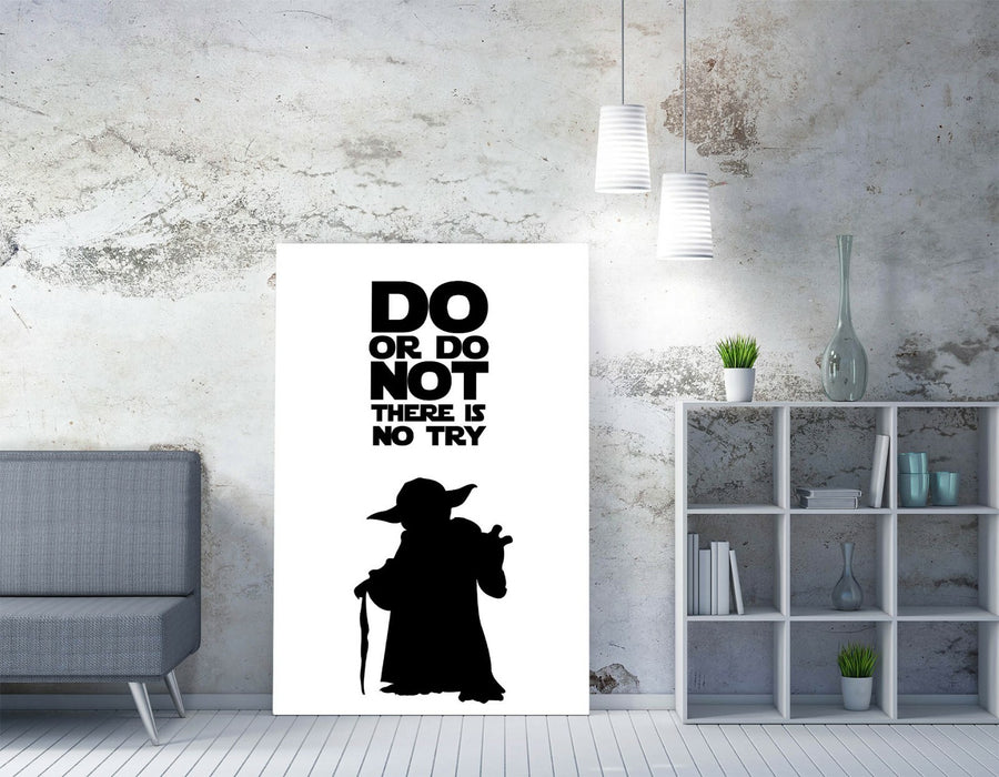 "DO OR DO NOT" STAR WARS YODA STYLE QUOTE -CANVAS WALL ART PRINT ARTWORK FRAME