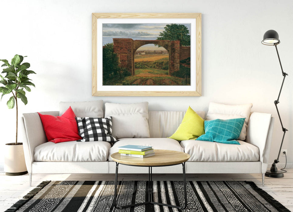 Framed Wall Art Poster - Thomas Ender Cemetery Gate Print | Handmade UK Art