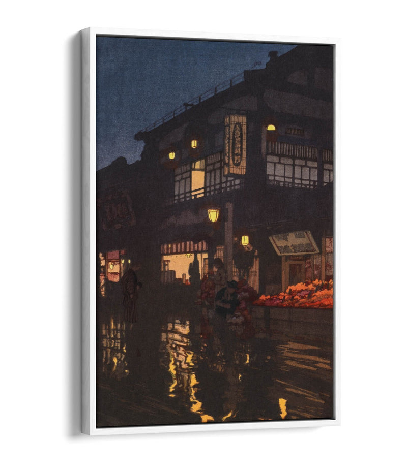 Float Effect Canvas Art - Yoshida Hiroshi Kagurazaka Street Premium Wall Print