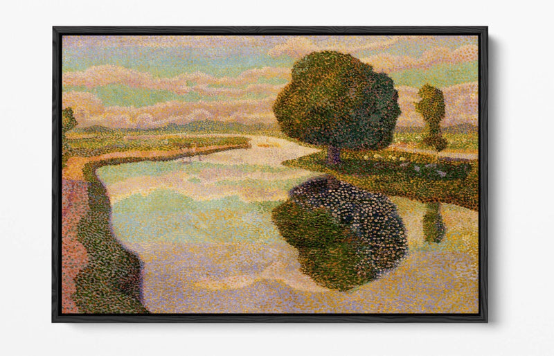 Canvas Wall Art - Jan Toorop Landscape With Canal | Float Effect Canvas Print