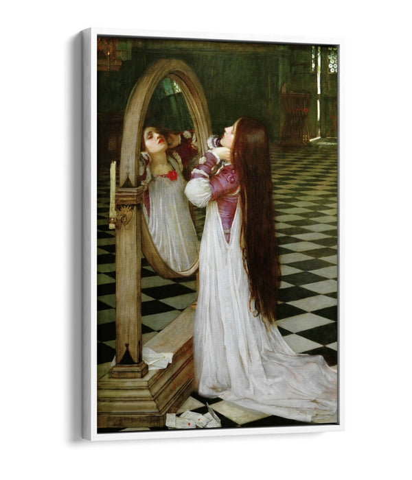 WATERHOUSE MARIANA IN THE SOUTH -FLOAT EFFECT CANVAS WALL ART PIC PRINT- WHITE
