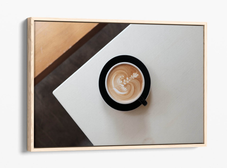 Coffee Mug Wall Art - Float Effect Canvas Print With Premium Frame