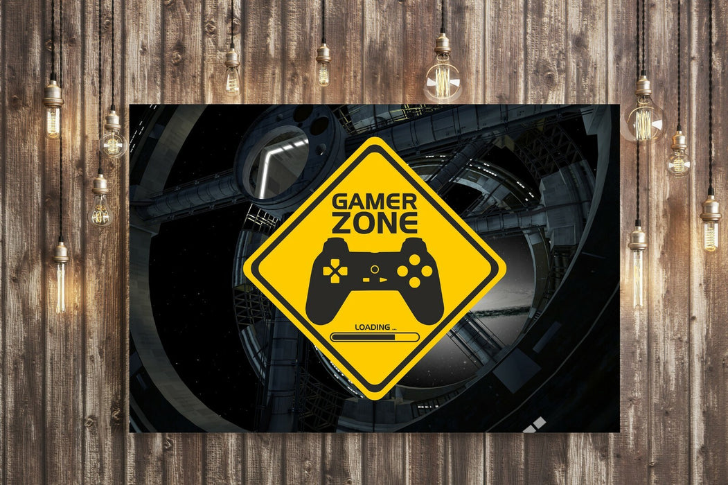 Gamer Zone Canvas Art – Vibrant Canvas Wall Art For Kids Room Decor