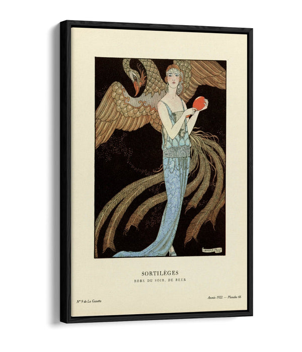 Canvas Wall Art George Barbier Sortiléges Dress | Handmade Float Effect Canvas