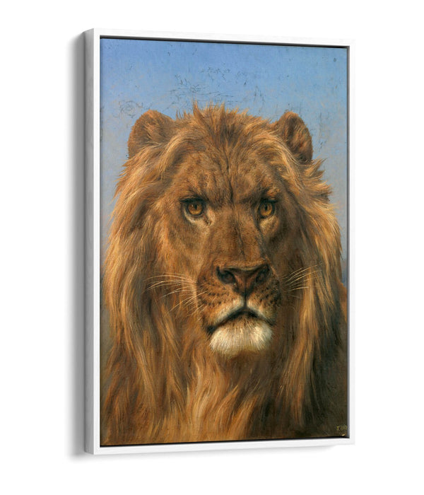 Canvas Wall Art – Lion Portrait Canvas with Float Effect, Ready to Hang