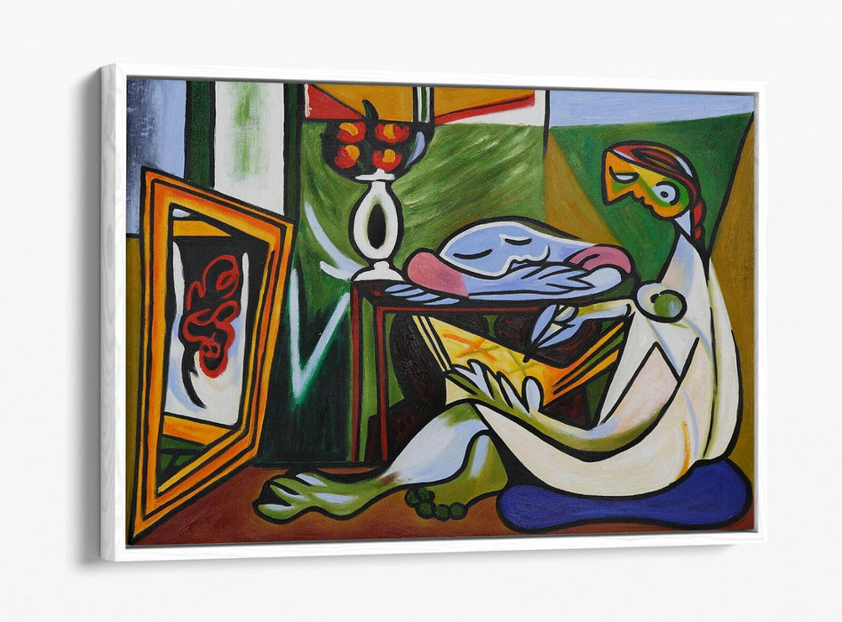 Canvas Wall Art – Pablo Picasso Print | Float Effect Canvas, Green Blue Modern Decor