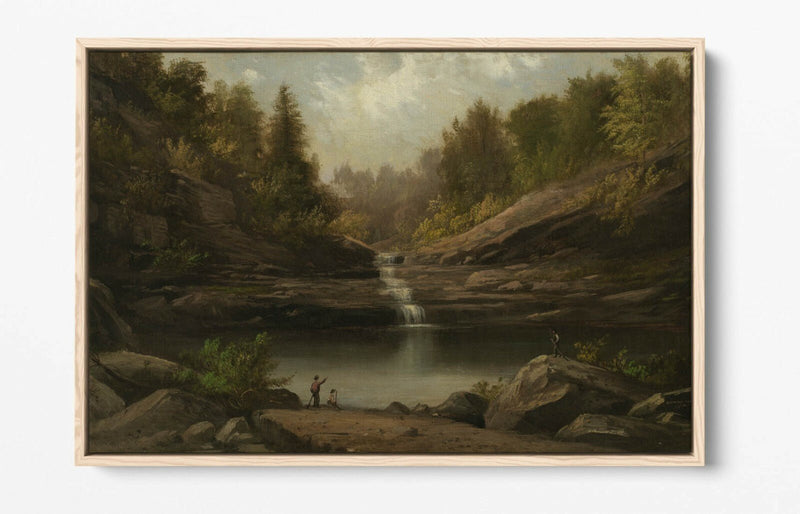 Float Effect Canvas Art - Mountain Pool Artwork on Custom MDF Frame, Ready To Hang