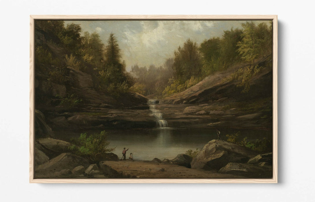 ROBERT S DUNCANSON, MOUNTAIN POOL -FLOAT EFFECT CANVAS WALL ART PRINT