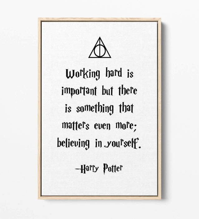 INSPIRATIONAL HARRY POTTER QUOTE SLOGAN -FLOAT EFFECT CANVAS WALL ART PRINT
