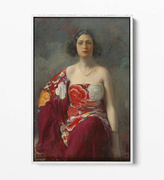 RAMON CASAS, LA TRINI -FLOAT EFFECT CANVAS WALL ART PRINT