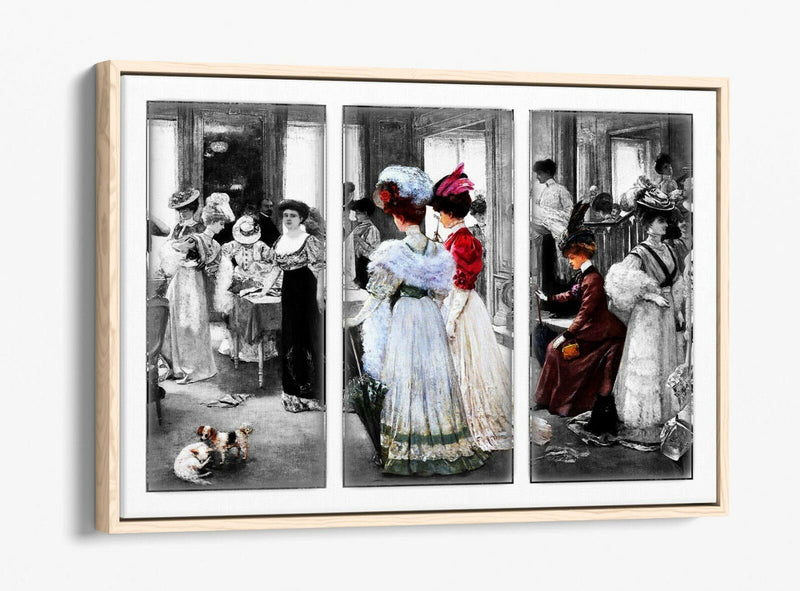 Vintage Victorian Canvas - Float Effect Wall Art | Handmade UK Women Portrait Print