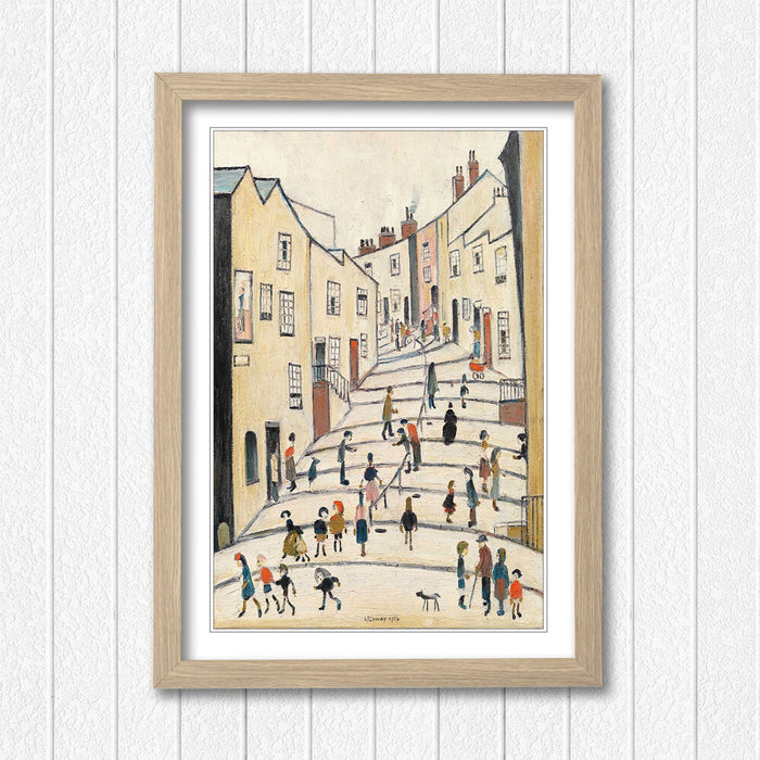 Crowther Street People FRAMED WALL ART PRINT ARTWORK PAINTING LS Lowry Style