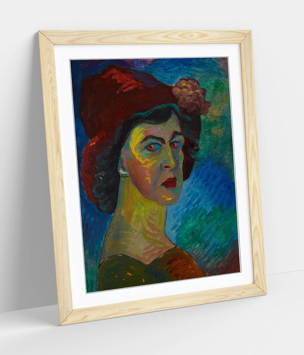 Framed Wall Art Poster - Marianne Von Werefkin Self Portrait Print 4 Sizes