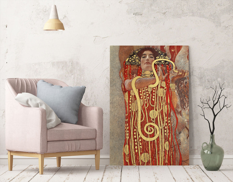 CANVAS WALL ART PRINT ARTWORK PICTURE FRAMED POSTER Gustav Klimt Hygieia Goddess