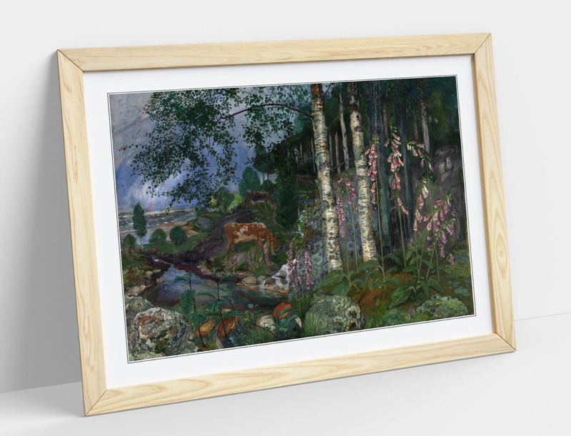 Framed Wall Art – Nikolai Astrup Foxgloves Painting | Handmade Wall Decor UK