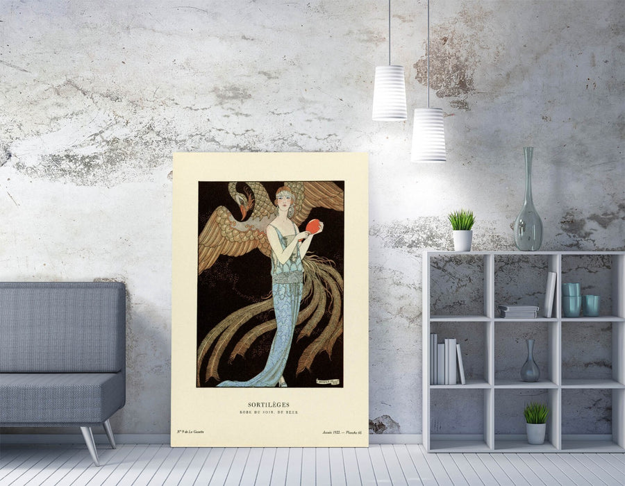 Canvas Wall Art - Premium Varnish Finish Classic Painting Print by George Barbier