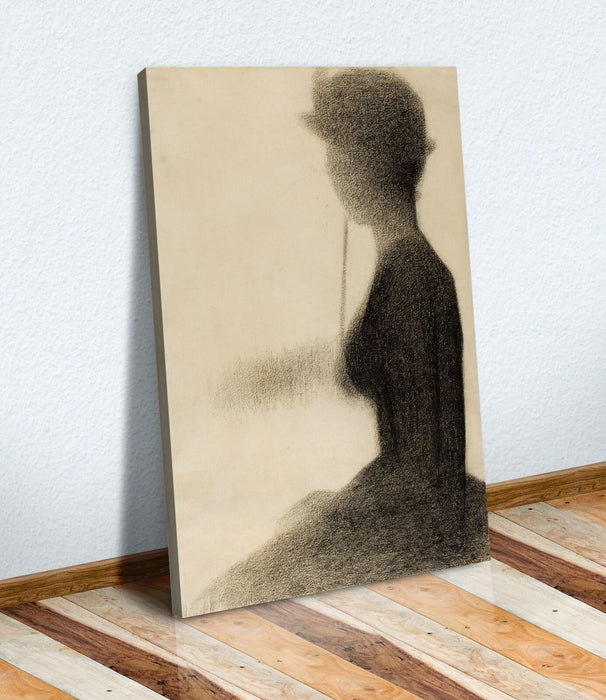 Canvas Wall Art – Georges Seurat Woman Parasol Painting | Framed Deep Edge Print