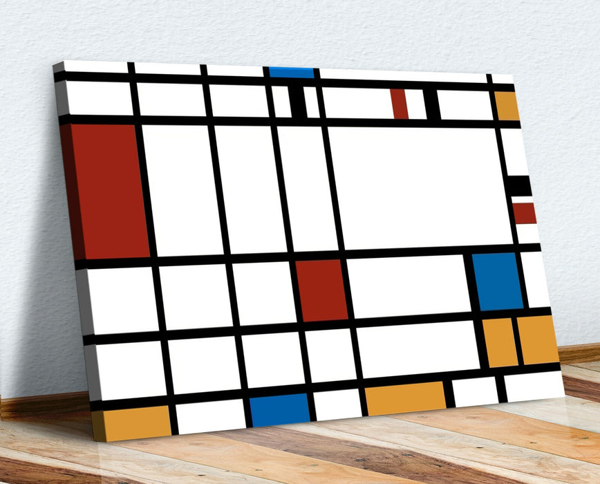 Canvas Wall Art – Framed Canvas Print Piet Mondrian Style Abstract Painting