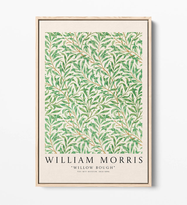 WILLIAM MORRIS 'WILLOW BOUGH' PLANT DECOR FLOAT EFFECT CANVAS ART PRINT