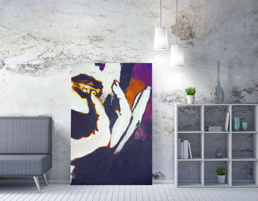 Canvas Wall Art - Woman Lips Abstract Graffiti Style Modern Wall Artwork Print