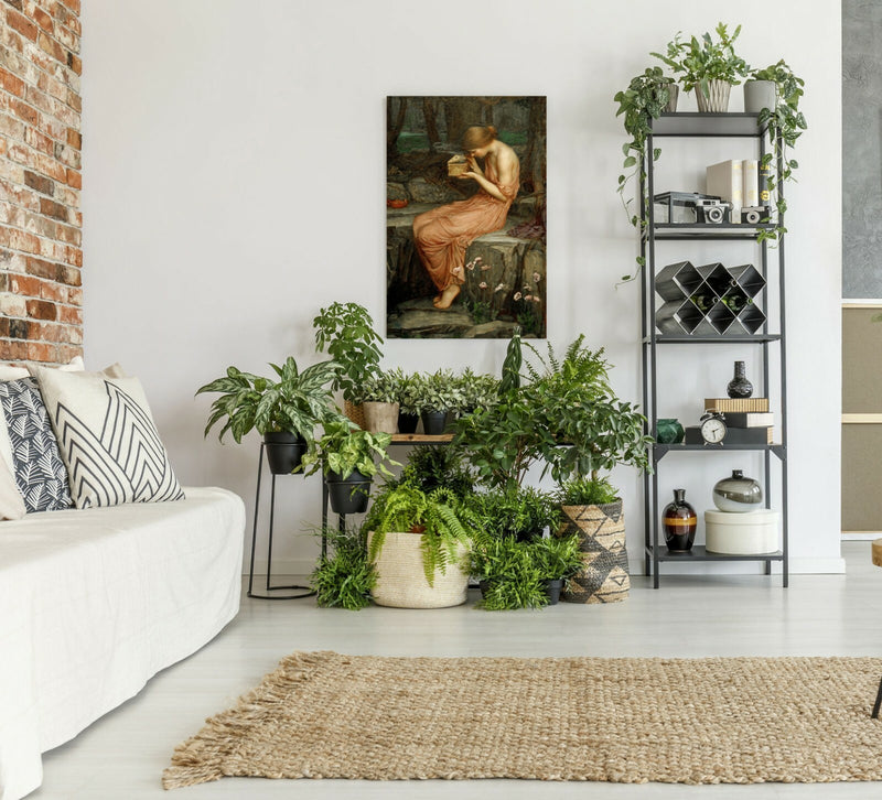 Canvas Wall Art – Framed Canvas Print John W Waterhouse Psyche Golden Box