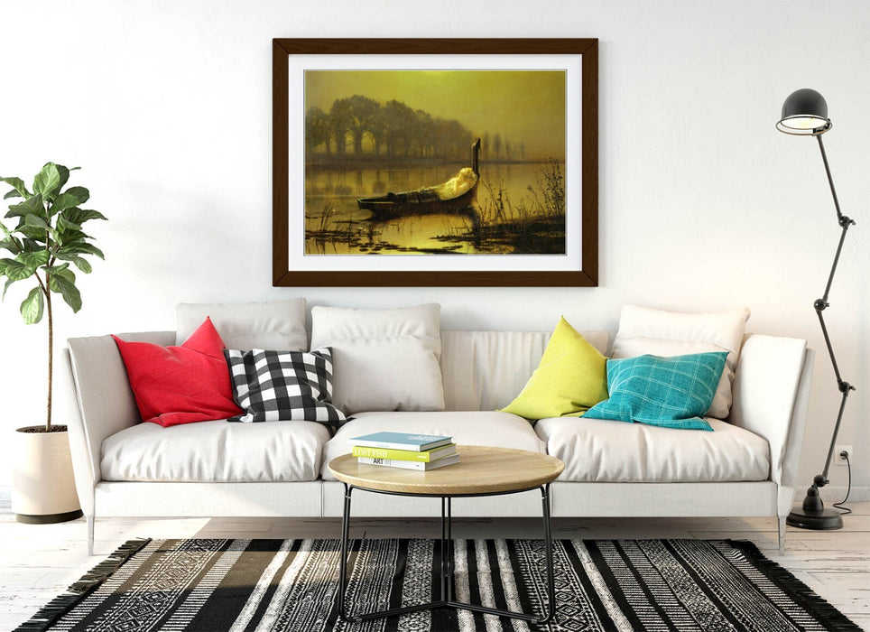 Framed Art Poster - John Grimshaw Lady Of Shalott Print | Matte Paper, UK Made Frame