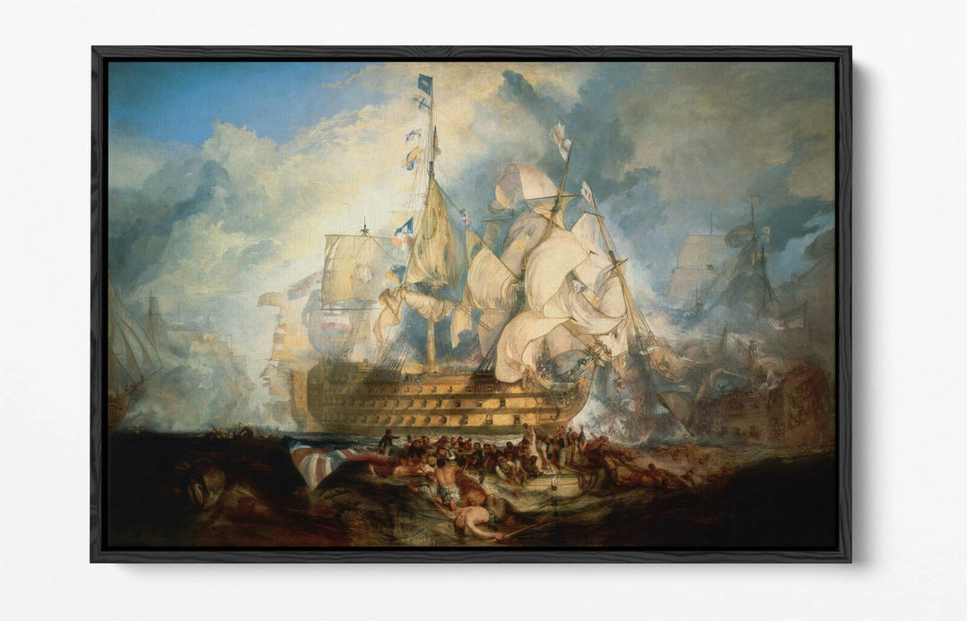 Canvas Wall Art – Battle of Trafalgar Print | Float Effect Canvas, Premium Frame