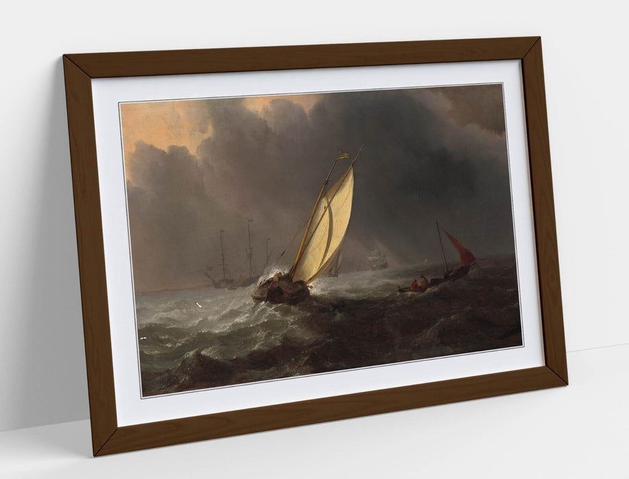 Framed Wall Art - Willem Van De Velde Before The Storm Painting | Handmade UK Frame