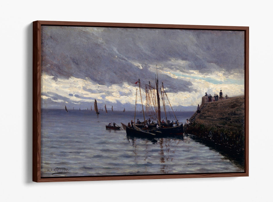 Canvas Wall Art Print – Float Effect Canvas With Sardine Fishermen Design | Handmade UK