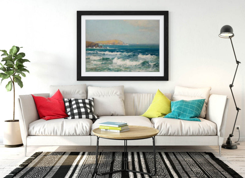 Framed Art Poster - Beatrice Bright Trevose Head Cornwall Print with MDF Wood Frame
