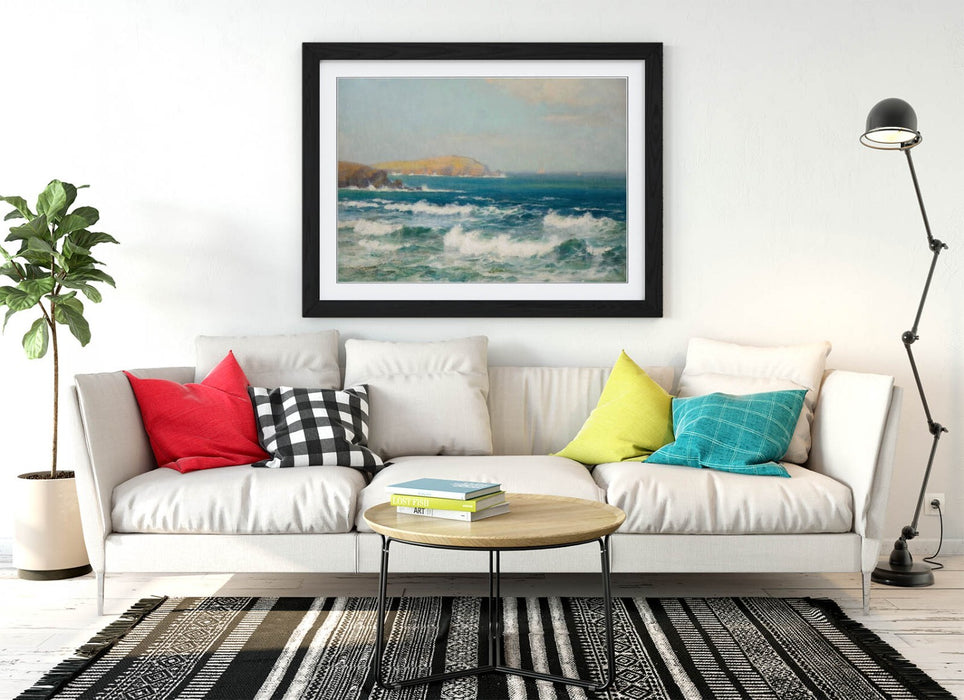 Framed Art Poster - Beatrice Bright Trevose Head Cornwall Print with MDF Wood Frame